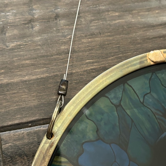 1 Pair Vtg Glassmasters The Loon Stained Glass Light Catcher Wall Hanging Copper - Picture 12 of 16